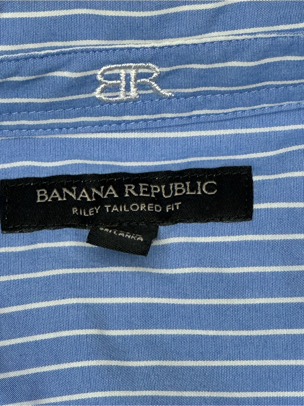 Banana Republic Classic Blue Stripe Button-Up Shirt - Women's Top size 10 - Picture 8 of 8